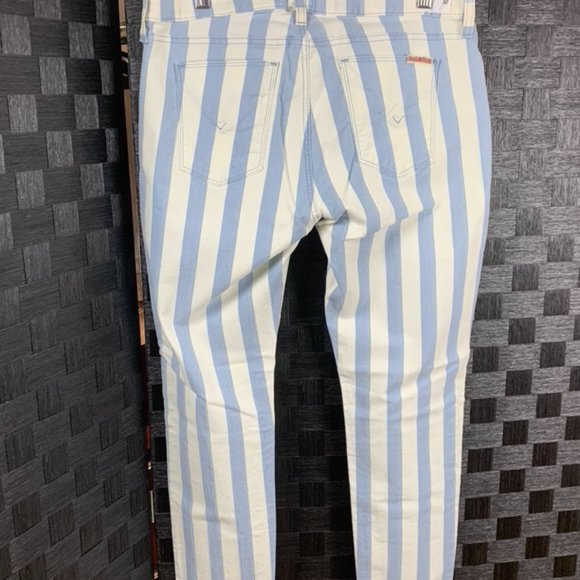 Hudson Krista Super Skinny Jeans, size 32, Blue/white stripe - Picture 2 of 3